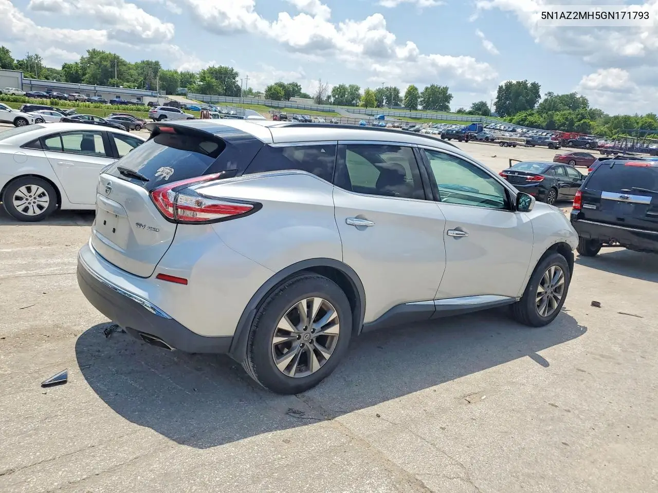 2016 Nissan Murano Sv VIN: 5N1AZ2MH5GN171793 Lot: 61852116