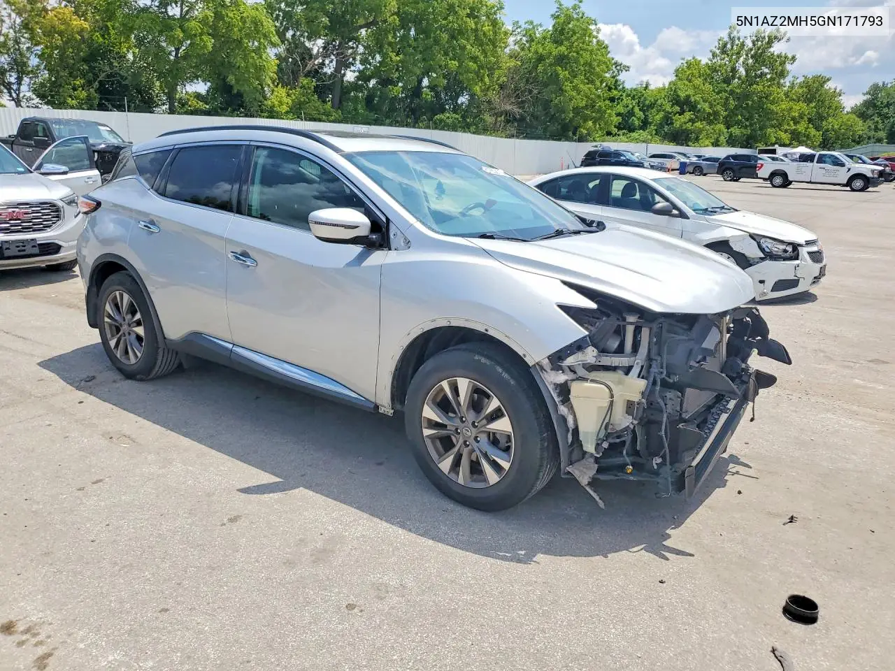 2016 Nissan Murano Sv VIN: 5N1AZ2MH5GN171793 Lot: 61852116