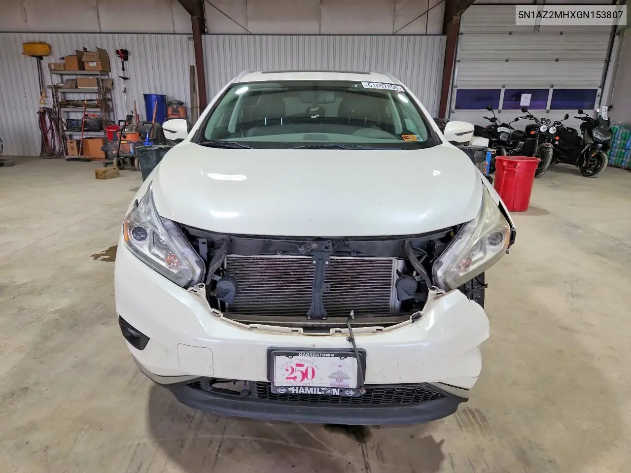 2016 Nissan Murano Sl VIN: 5N1AZ2MHXGN153807 Lot: 61857896