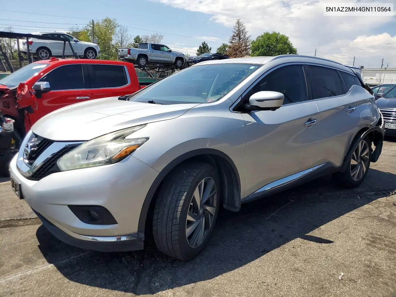 2016 Nissan Murano Platinum VIN: 5N1AZ2MH4GN110564 Lot: 62149136
