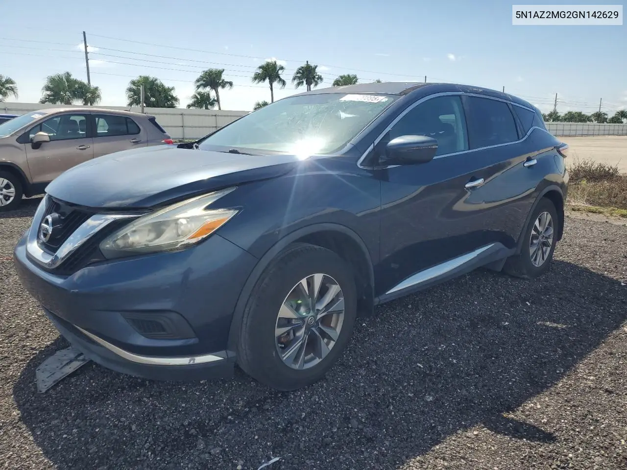 2016 Nissan Murano S VIN: 5N1AZ2MG2GN142629 Lot: 68209895