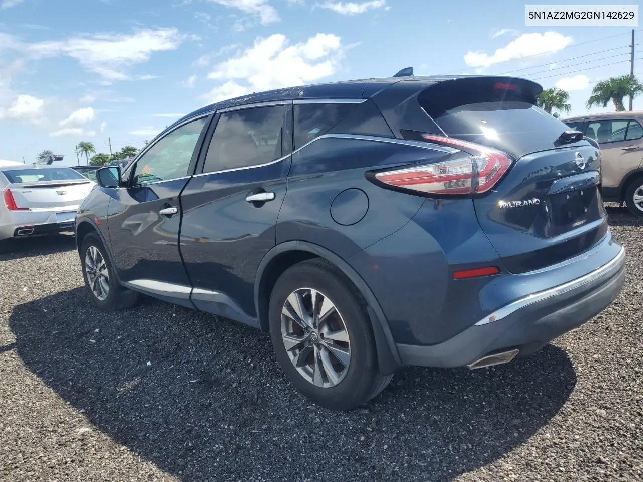 2016 Nissan Murano S VIN: 5N1AZ2MG2GN142629 Lot: 68209895