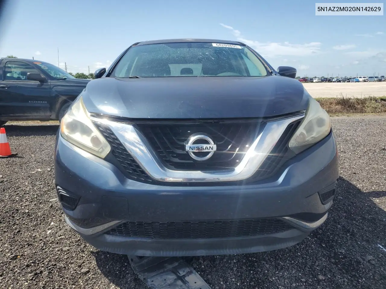 2016 Nissan Murano S VIN: 5N1AZ2MG2GN142629 Lot: 68209895