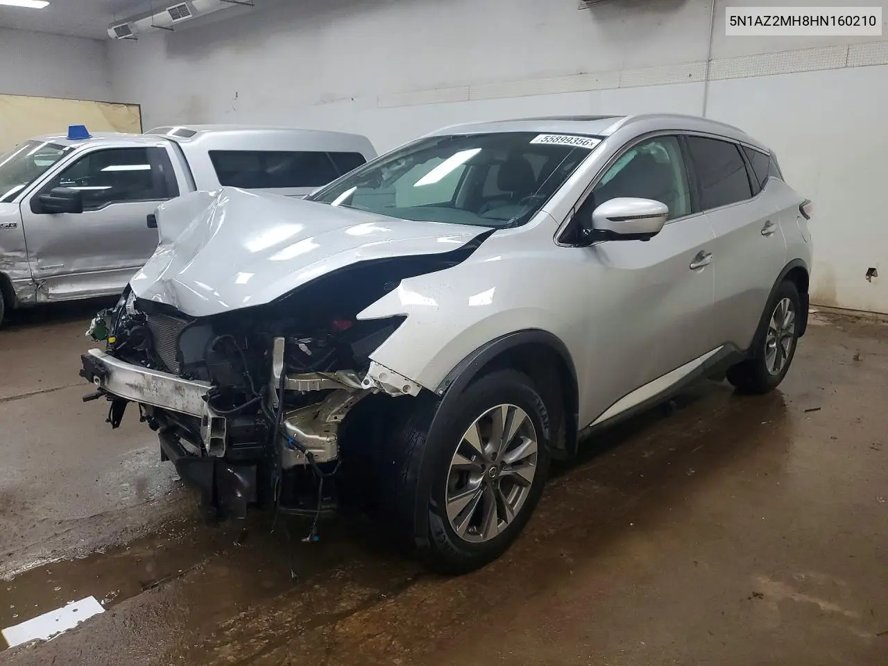 2017 Nissan Murano Sl VIN: 5N1AZ2MH8HN160210 Lot: 55899356