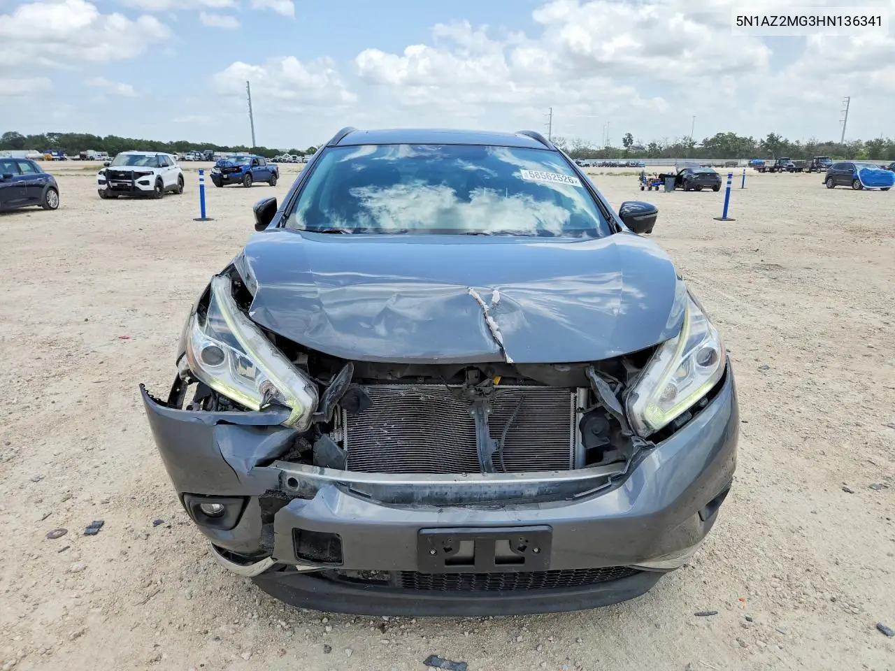 2017 Nissan Murano Platinum VIN: 5N1AZ2MG3HN136341 Lot: 58562526