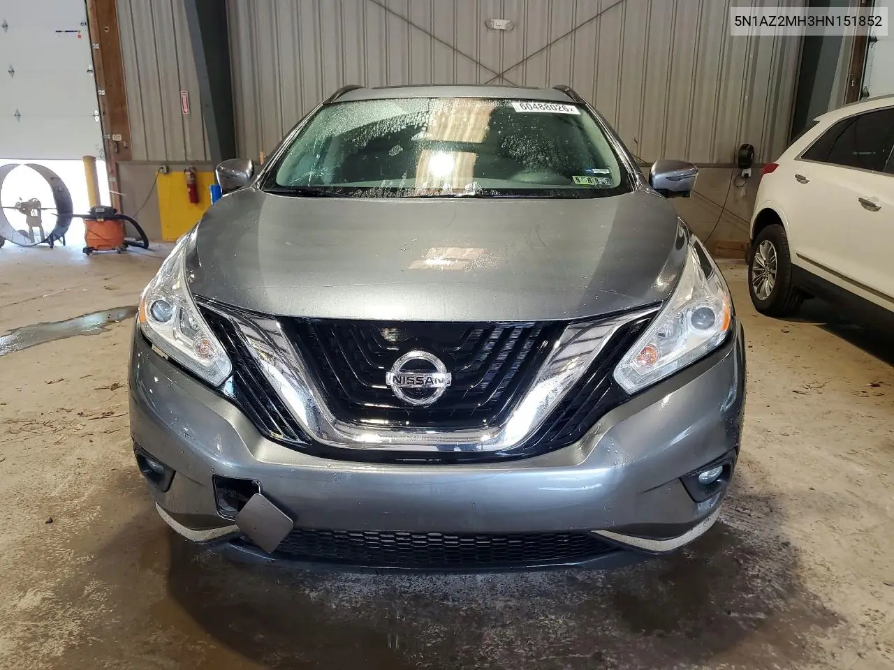 2017 Nissan Murano Sv VIN: 5N1AZ2MH3HN151852 Lot: 60488026