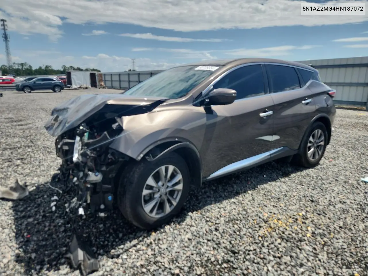 2017 Nissan Murano S VIN: 5N1AZ2MG4HN187072 Lot: 60709356
