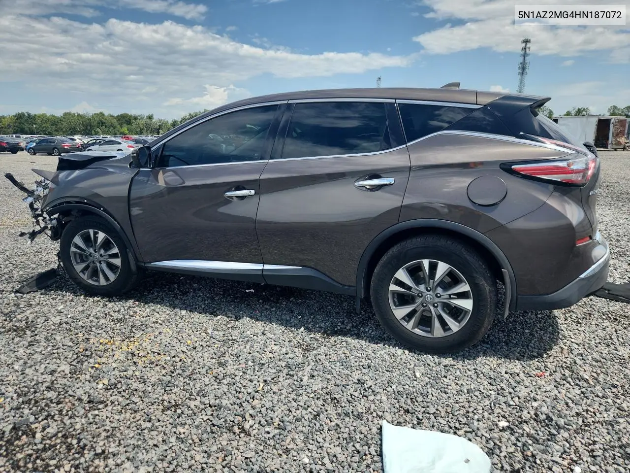 2017 Nissan Murano S VIN: 5N1AZ2MG4HN187072 Lot: 60709356