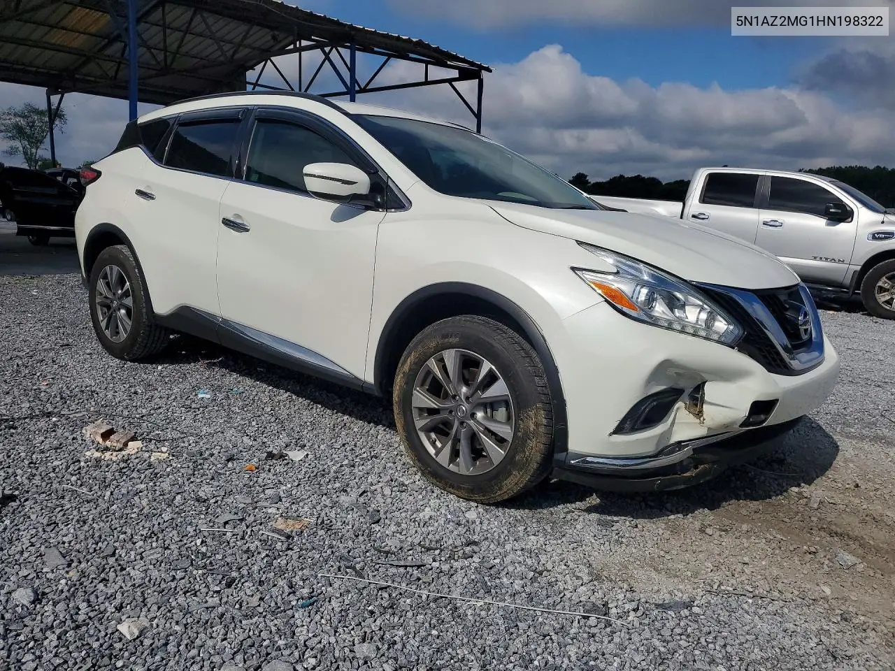 2017 Nissan Murano Sv VIN: 5N1AZ2MG1HN198322 Lot: 61210766