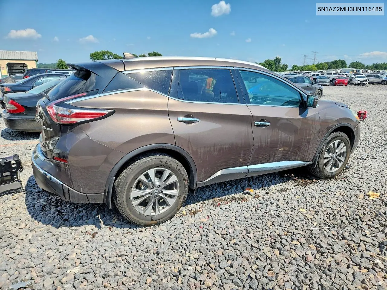 2017 Nissan Murano Sl VIN: 5N1AZ2MH3HN116485 Lot: 61311426