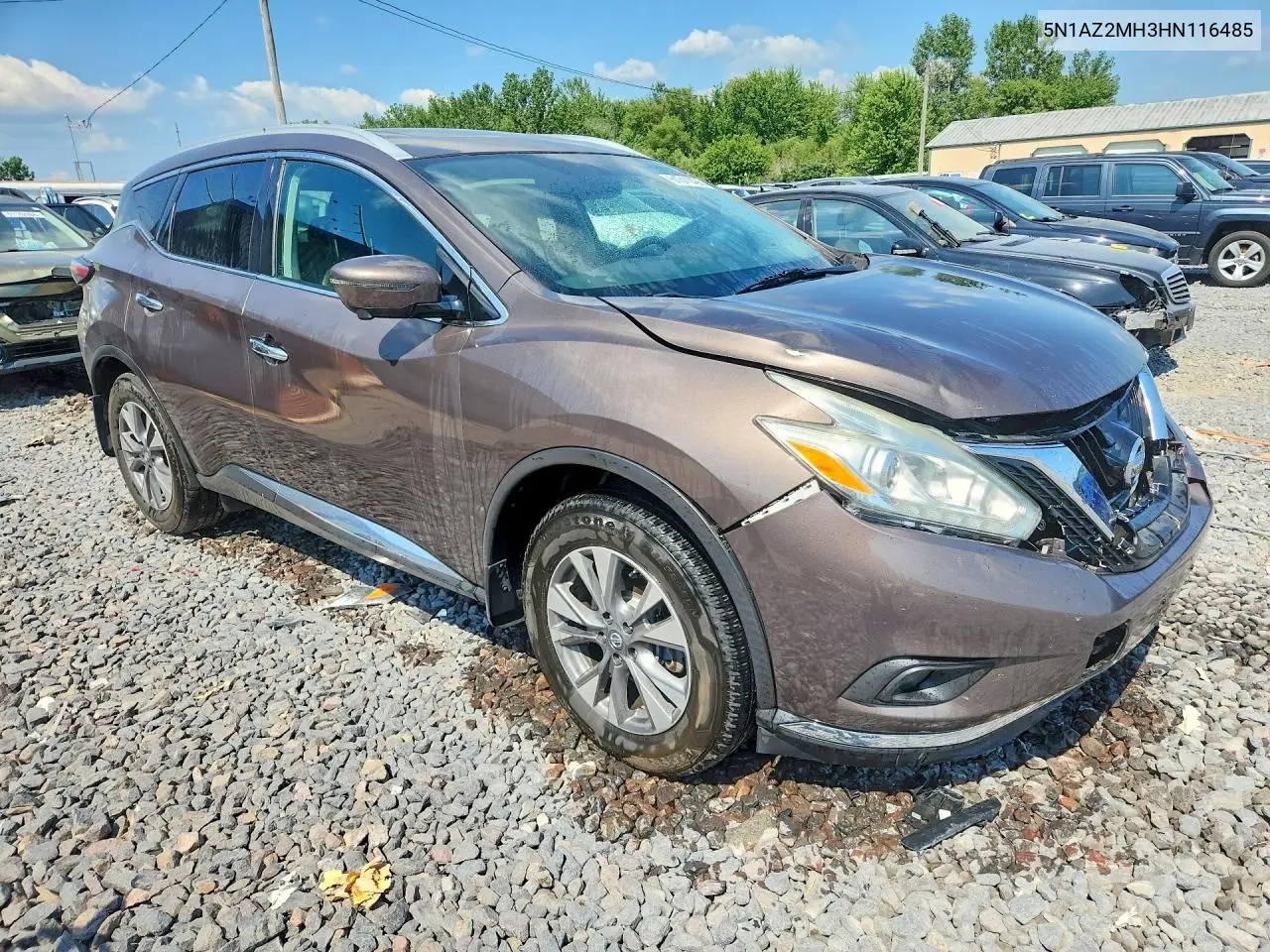 2017 Nissan Murano Sl VIN: 5N1AZ2MH3HN116485 Lot: 61311426