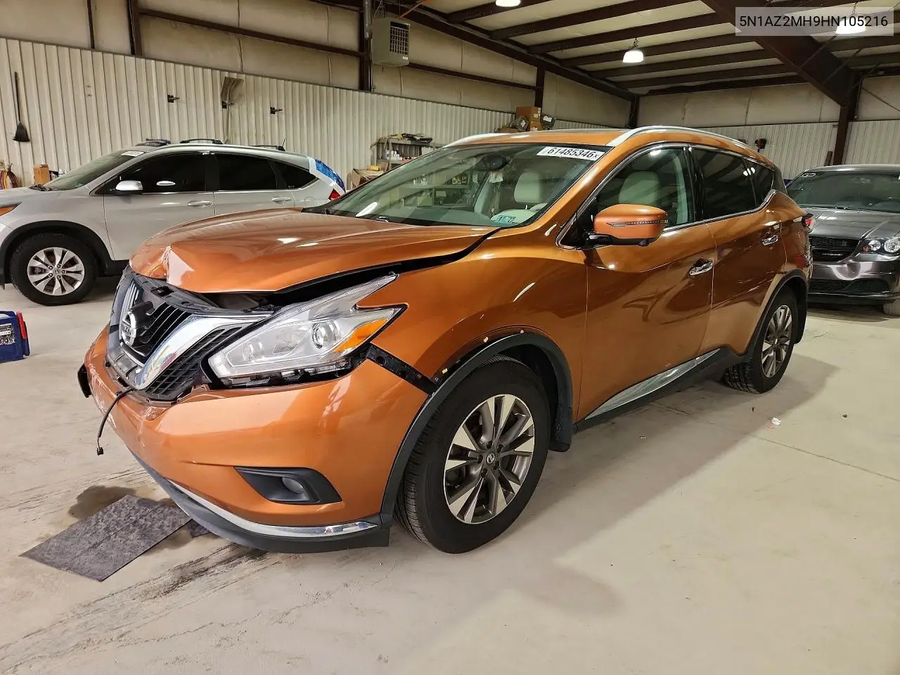 2017 Nissan Murano Sl VIN: 5N1AZ2MH9HN105216 Lot: 61485346