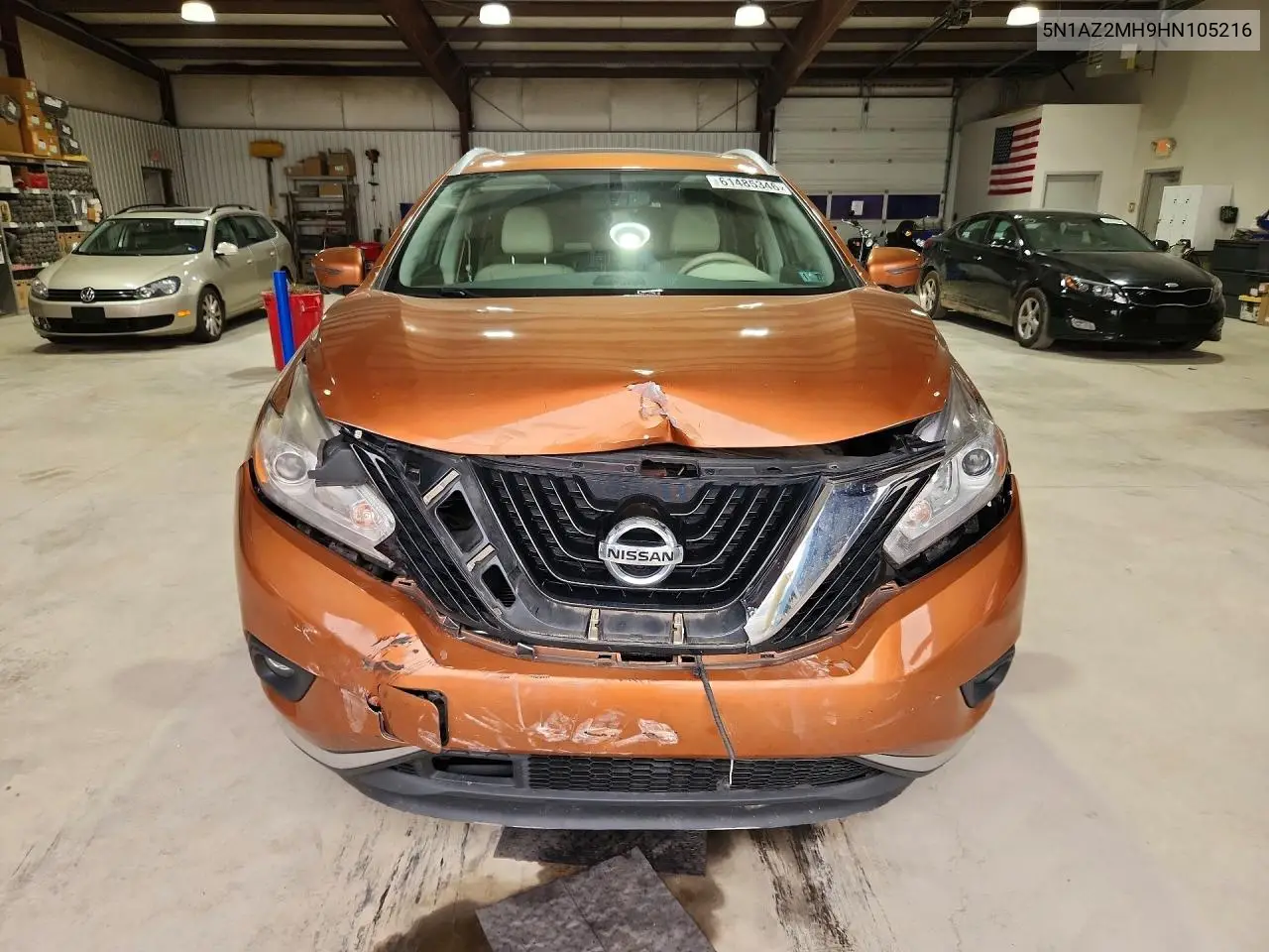2017 Nissan Murano Sl VIN: 5N1AZ2MH9HN105216 Lot: 61485346