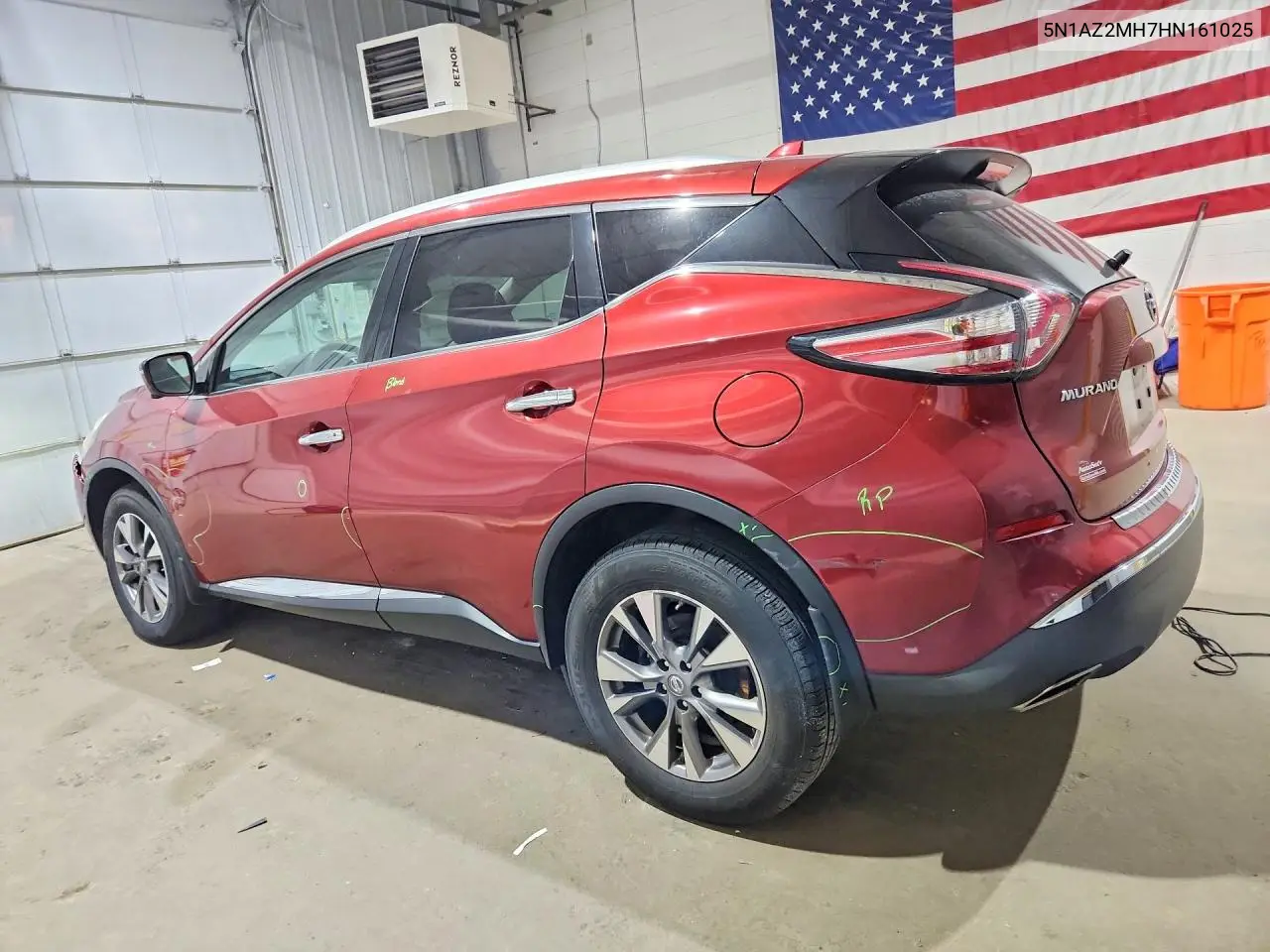 2017 Nissan Murano Sl VIN: 5N1AZ2MH7HN161025 Lot: 61712406