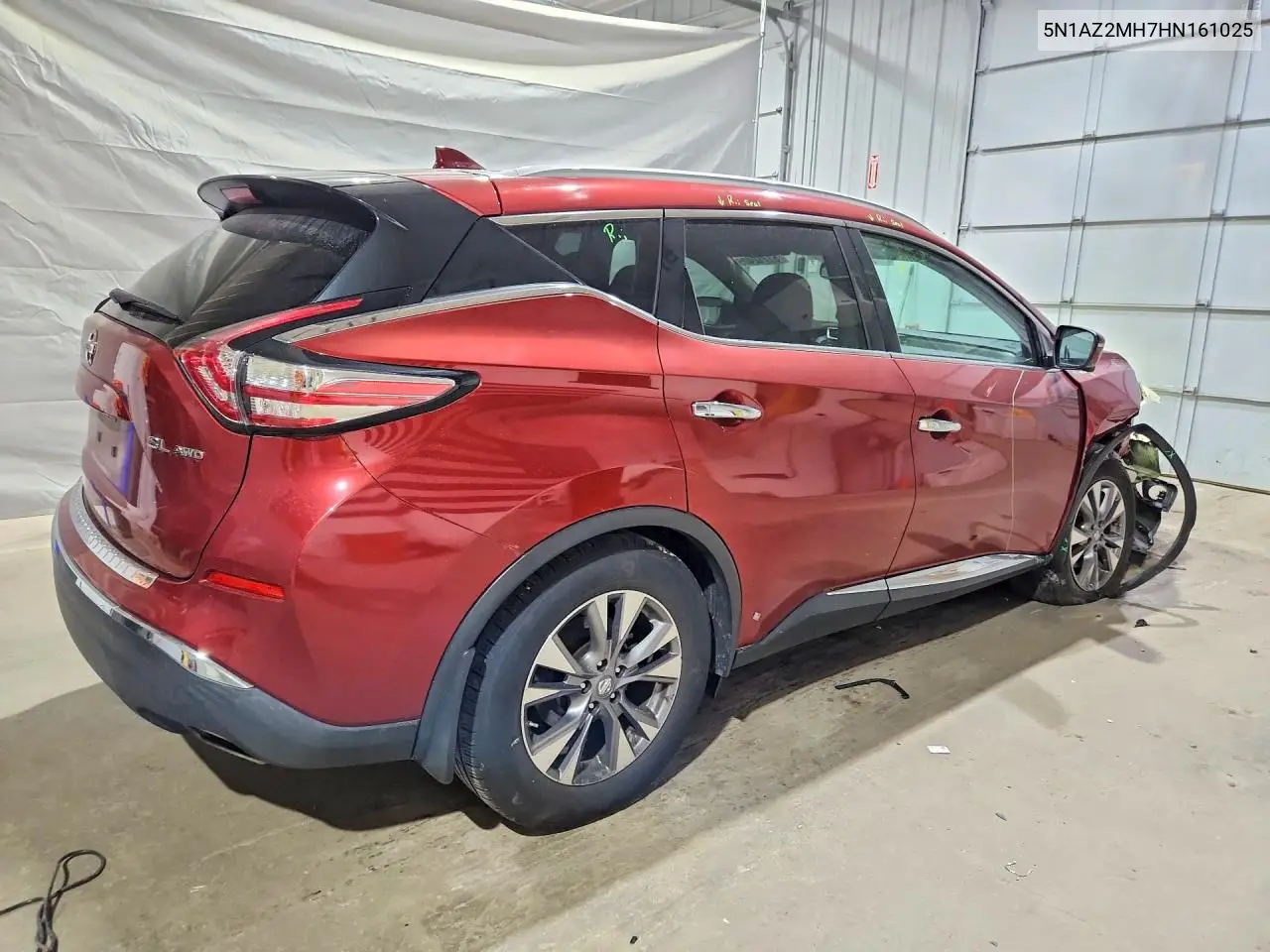 2017 Nissan Murano Sl VIN: 5N1AZ2MH7HN161025 Lot: 61712406