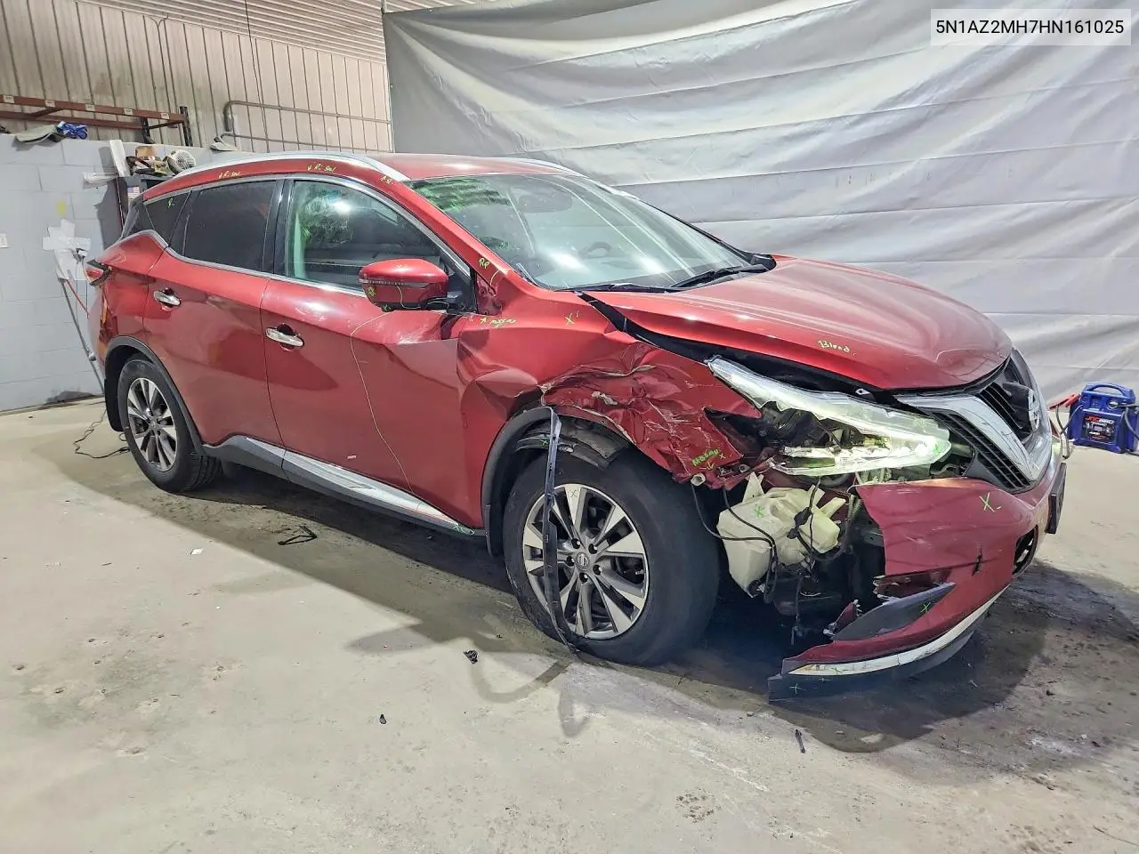 2017 Nissan Murano Sl VIN: 5N1AZ2MH7HN161025 Lot: 61712406