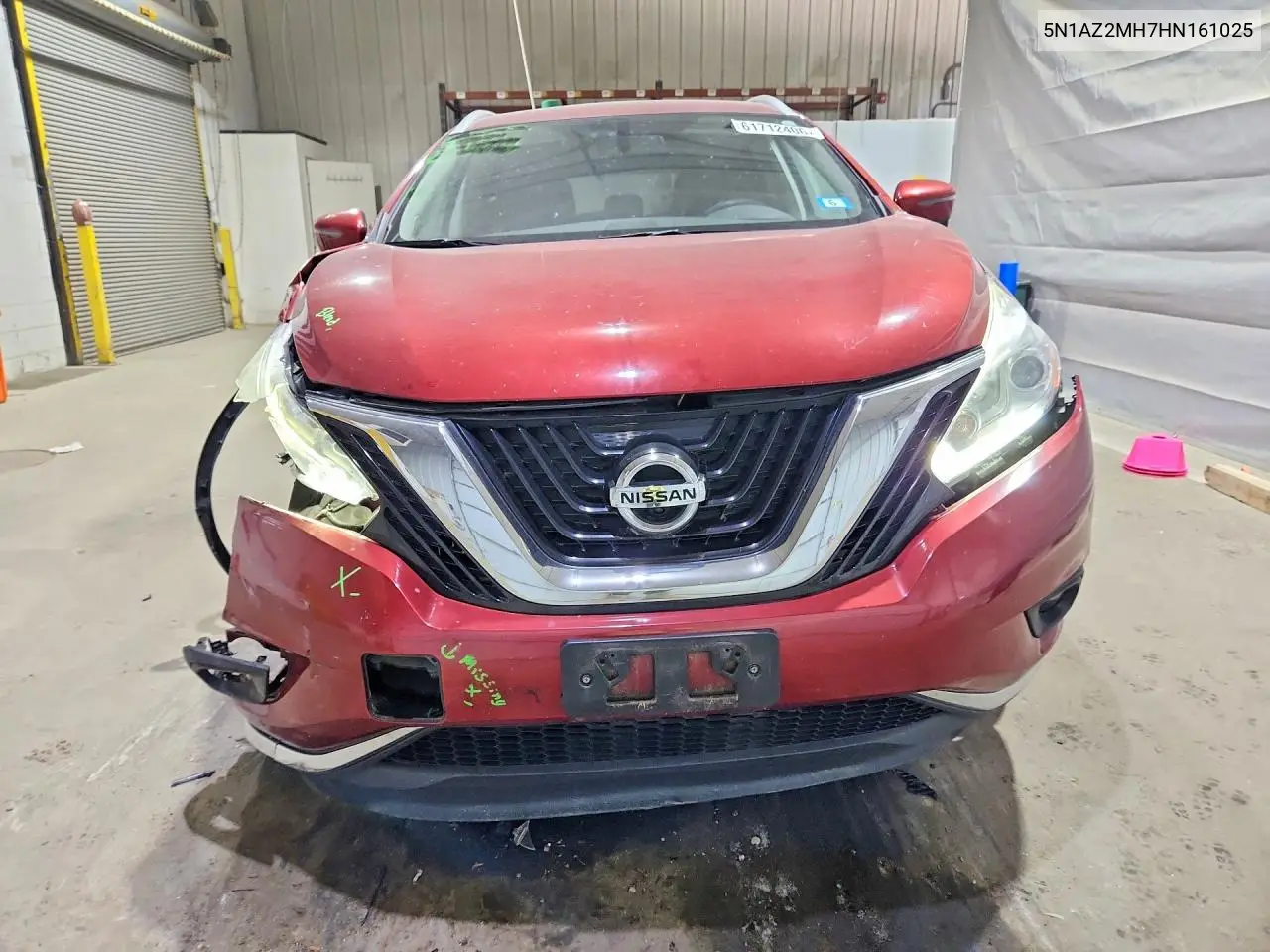 2017 Nissan Murano Sl VIN: 5N1AZ2MH7HN161025 Lot: 61712406