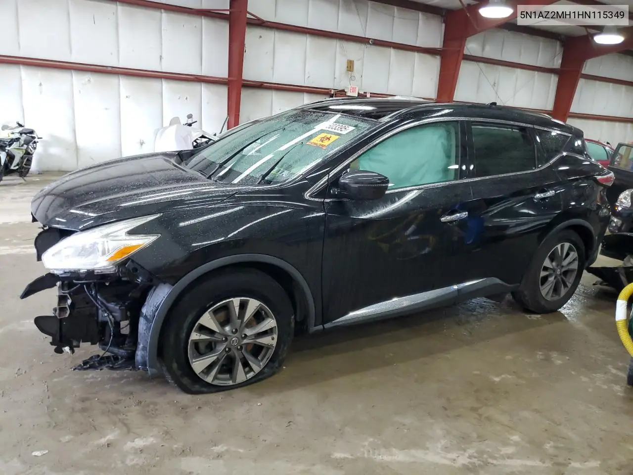 5N1AZ2MH1HN115349 2017 Nissan Murano S