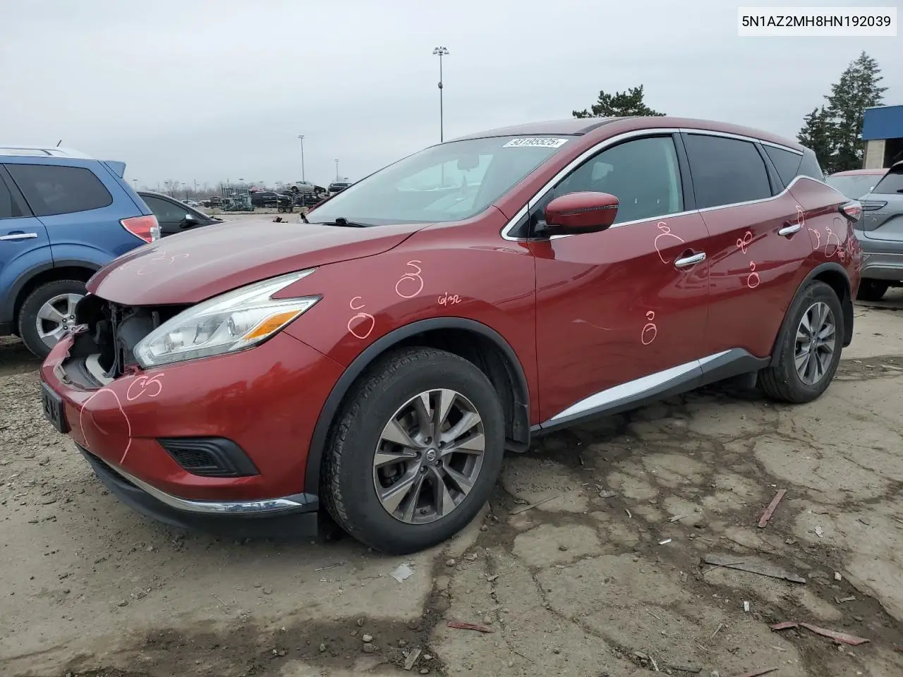 5N1AZ2MH8HN192039 2017 Nissan Murano S