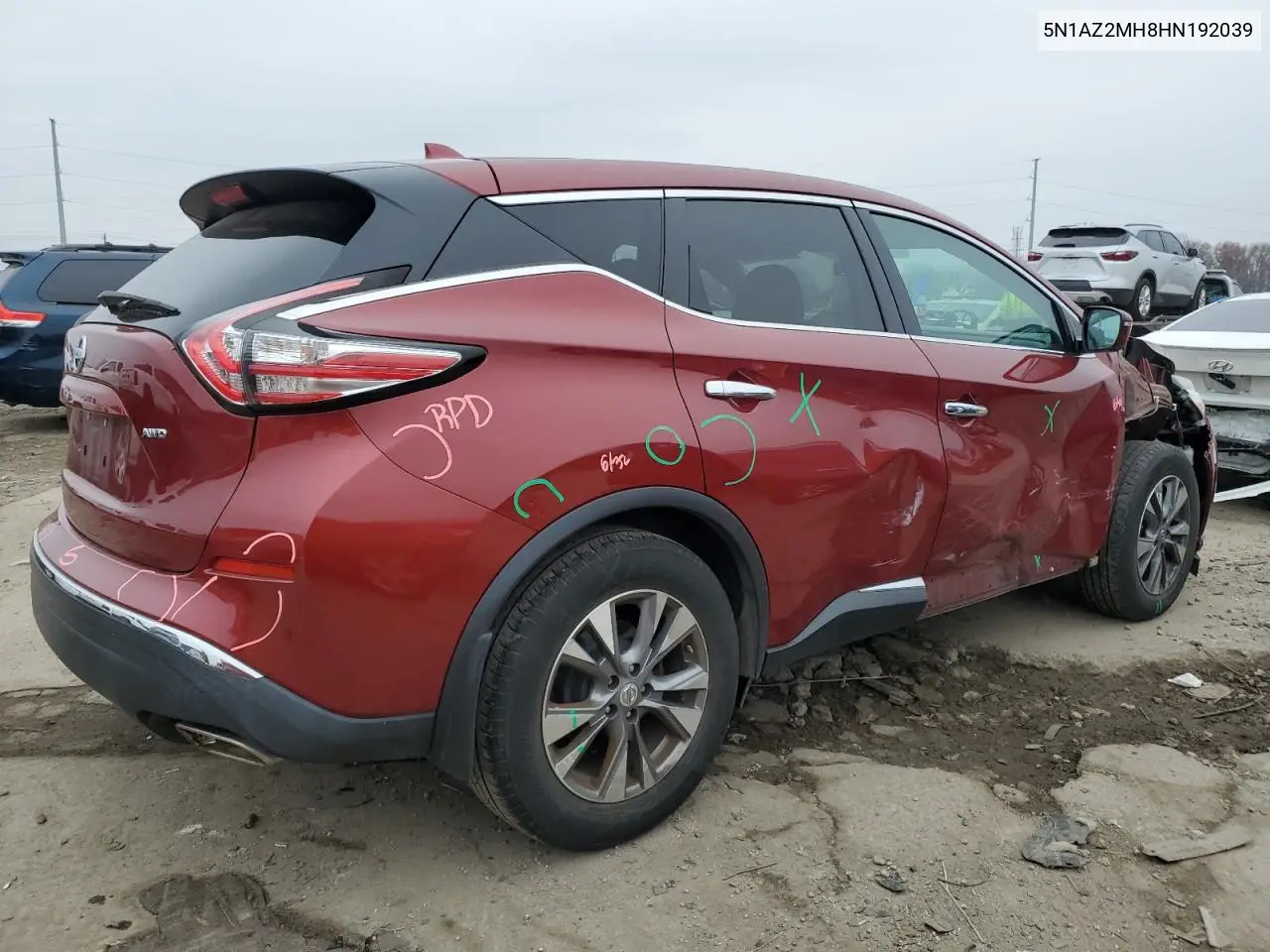 5N1AZ2MH8HN192039 2017 Nissan Murano S