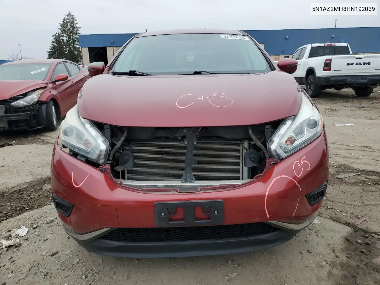 5N1AZ2MH8HN192039 2017 Nissan Murano S