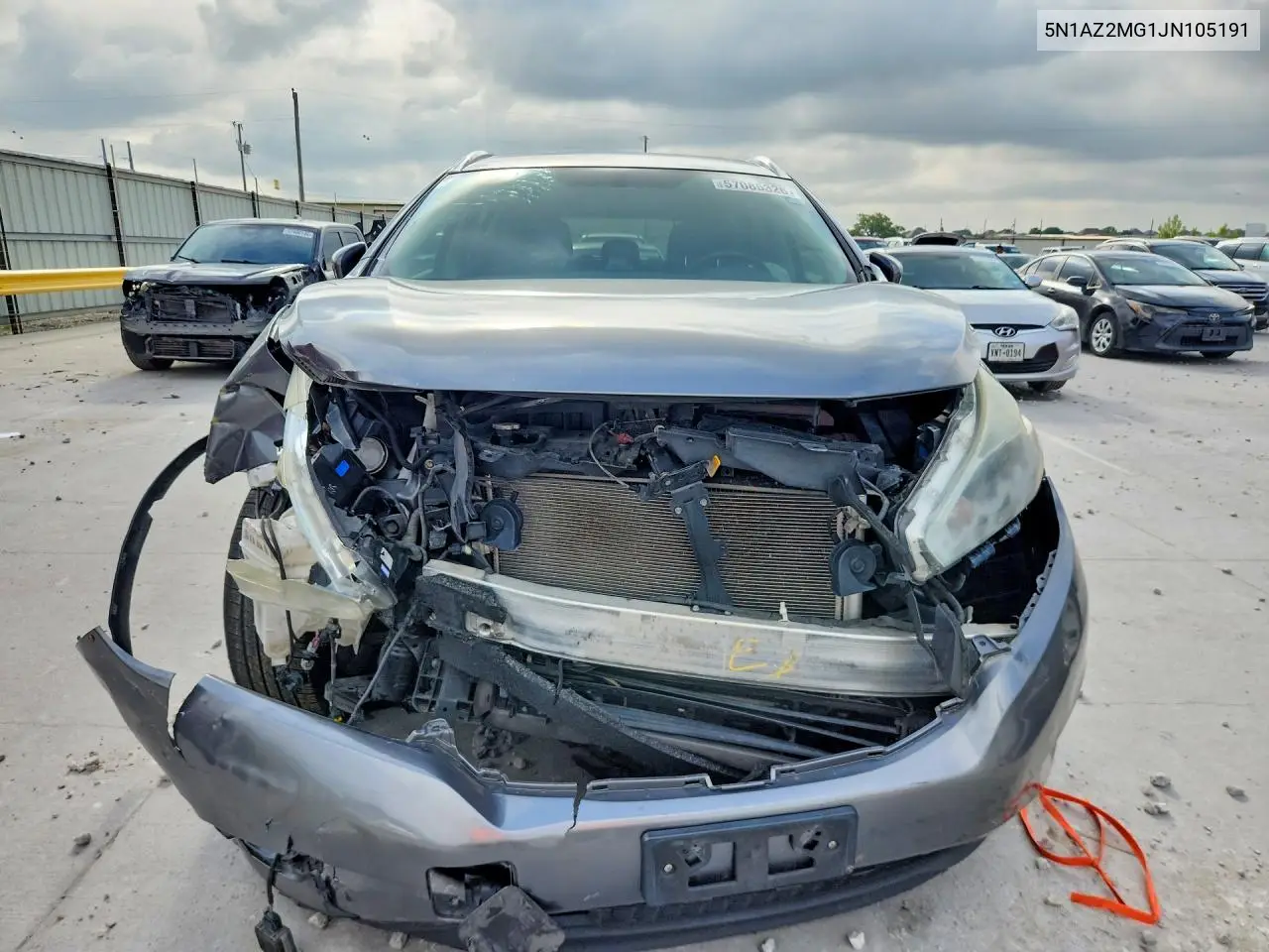 2018 Nissan Murano Sl VIN: 5N1AZ2MG1JN105191 Lot: 57085326