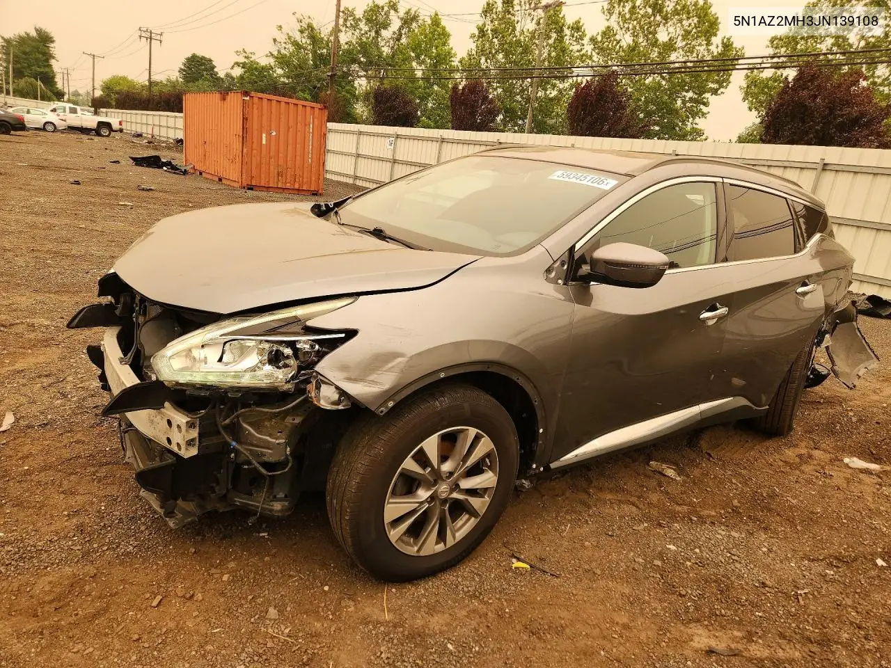 2018 Nissan Murano Sv VIN: 5N1AZ2MH3JN139108 Lot: 59345106