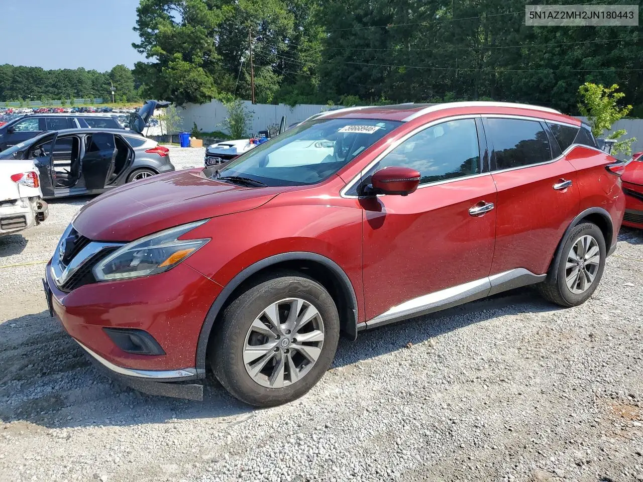 2018 Nissan Murano S VIN: 5N1AZ2MH2JN180443 Lot: 59668946