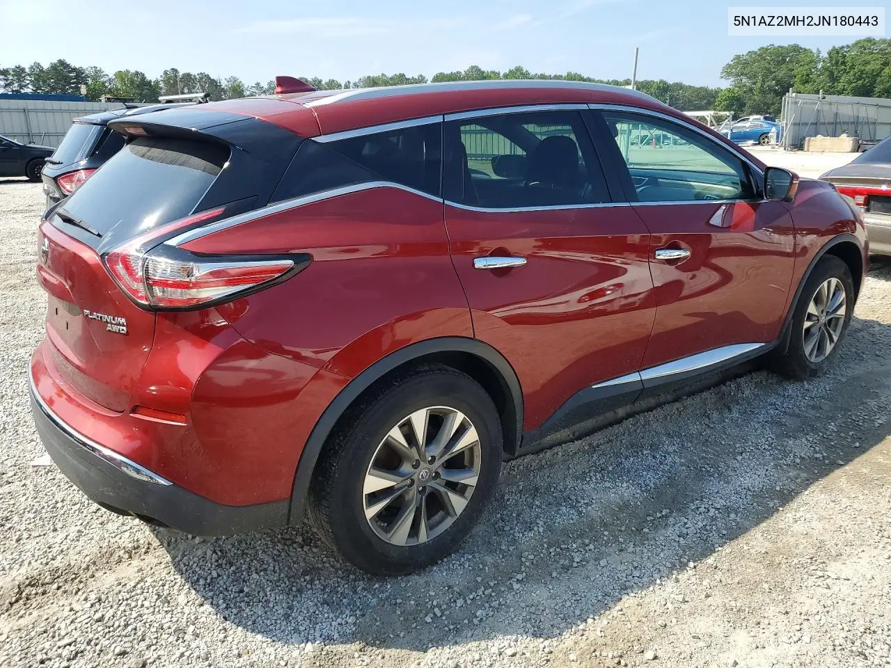 2018 Nissan Murano S VIN: 5N1AZ2MH2JN180443 Lot: 59668946