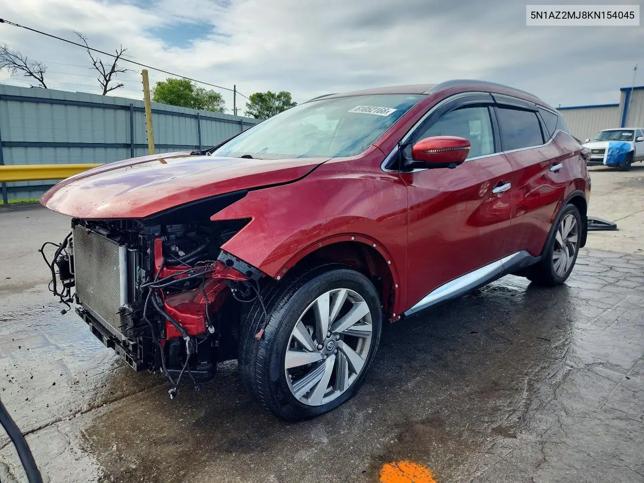 2019 Nissan Murano Sl VIN: 5N1AZ2MJ8KN154045 Lot: 61052166