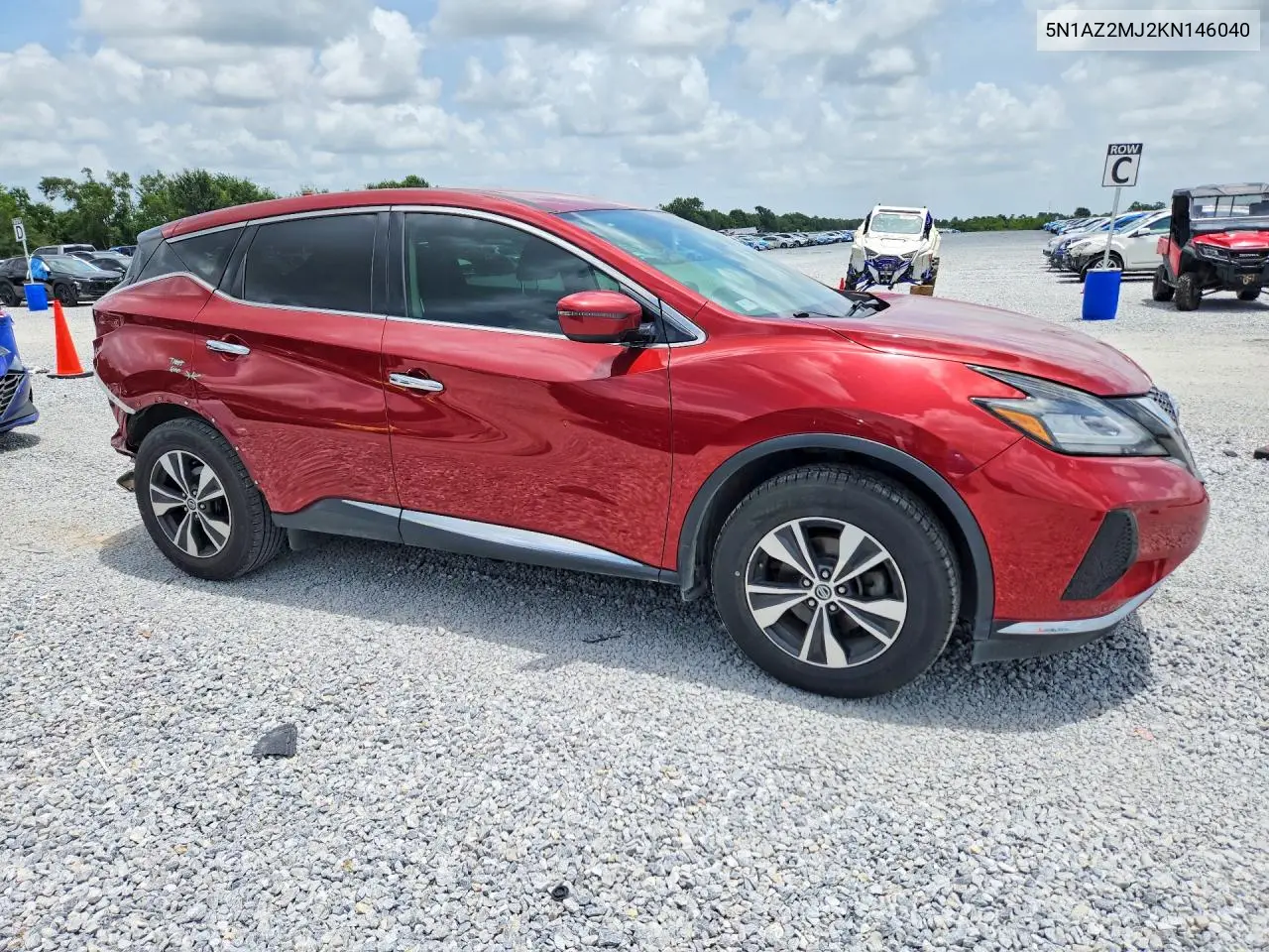 2019 Nissan Murano S VIN: 5N1AZ2MJ2KN146040 Lot: 61098216
