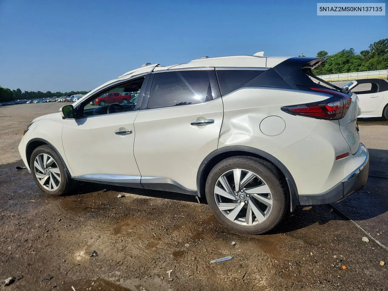 2019 Nissan Murano Sl VIN: 5N1AZ2MS0KN137135 Lot: 61568626