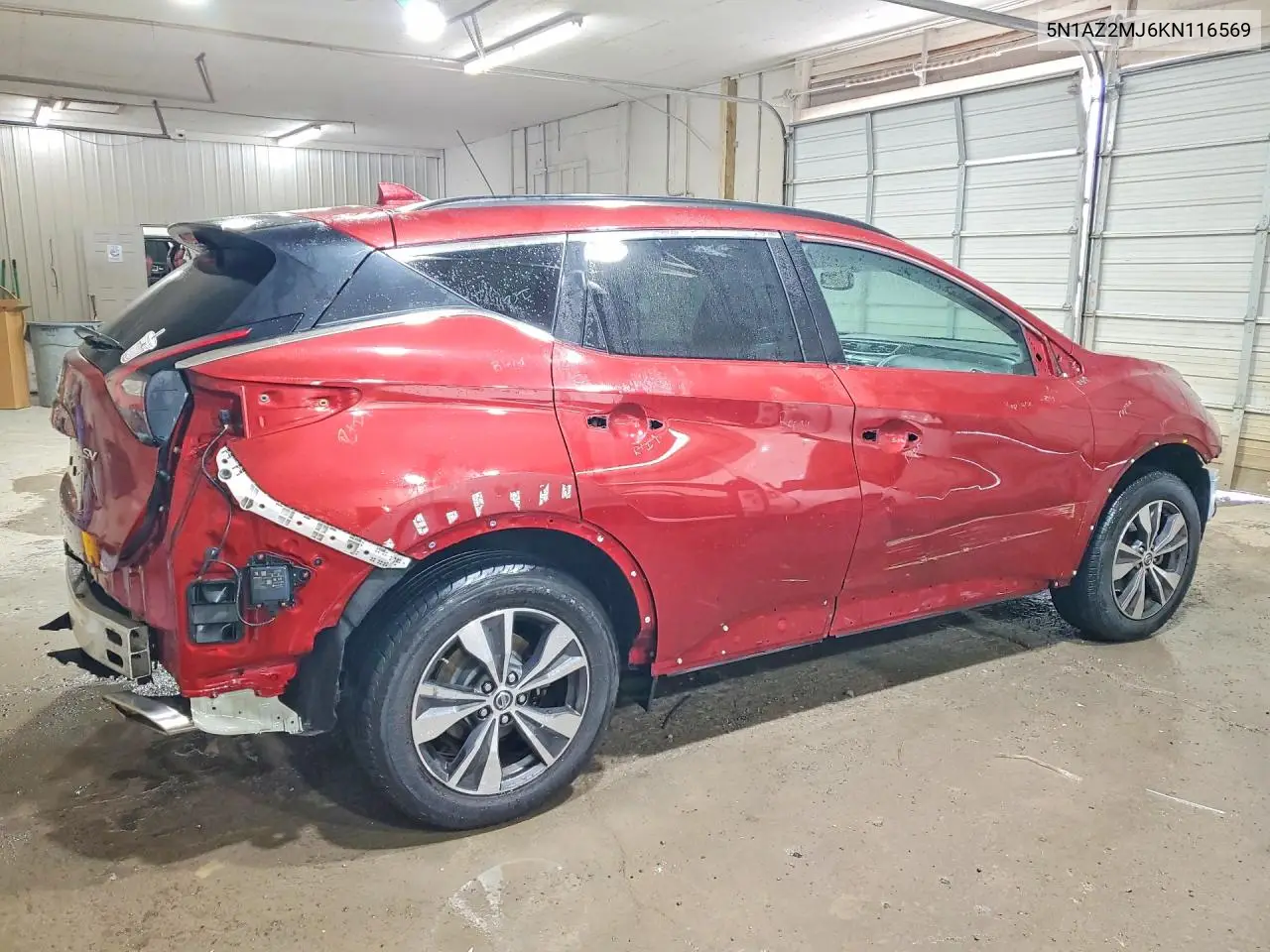 2019 Nissan Murano Sv VIN: 5N1AZ2MJ6KN116569 Lot: 62107136