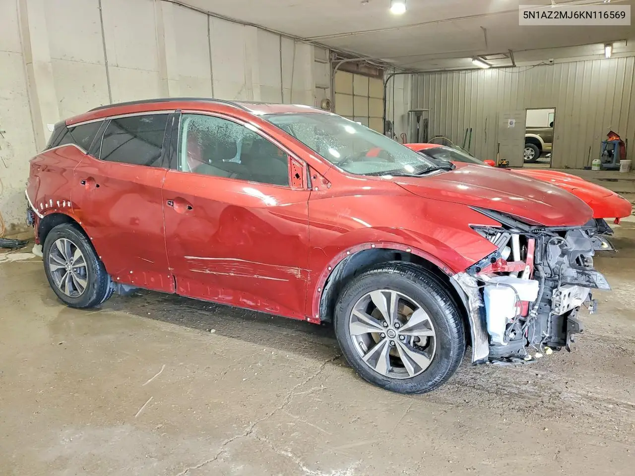 2019 Nissan Murano Sv VIN: 5N1AZ2MJ6KN116569 Lot: 62107136