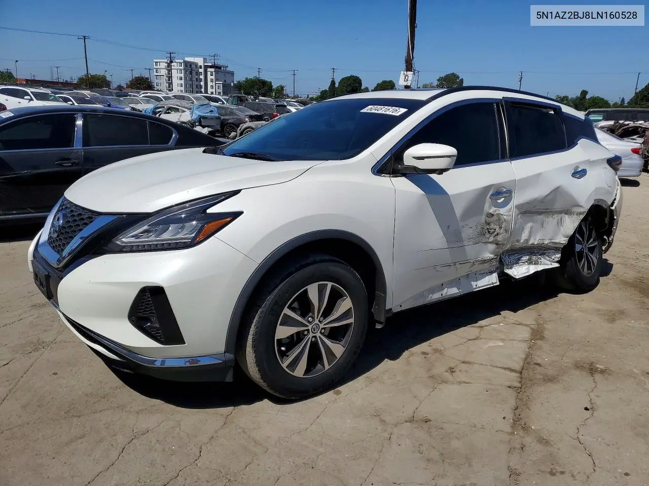 2020 Nissan Murano Sv VIN: 5N1AZ2BJ8LN160528 Lot: 60481616