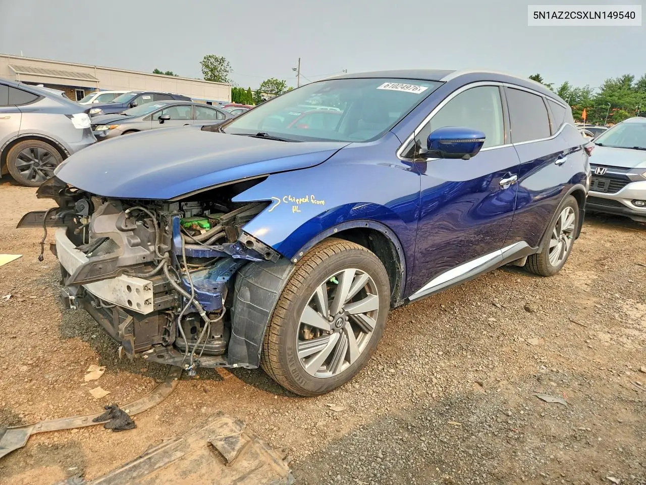 2020 Nissan Murano Sl VIN: 5N1AZ2CSXLN149540 Lot: 61024976