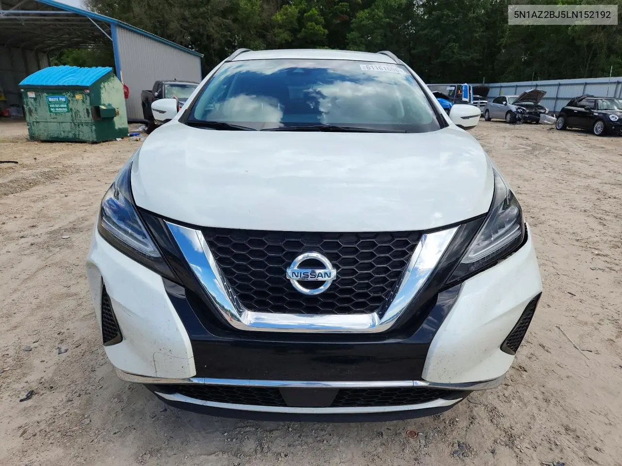 2020 Nissan Murano Sv VIN: 5N1AZ2BJ5LN152192 Lot: 61161696