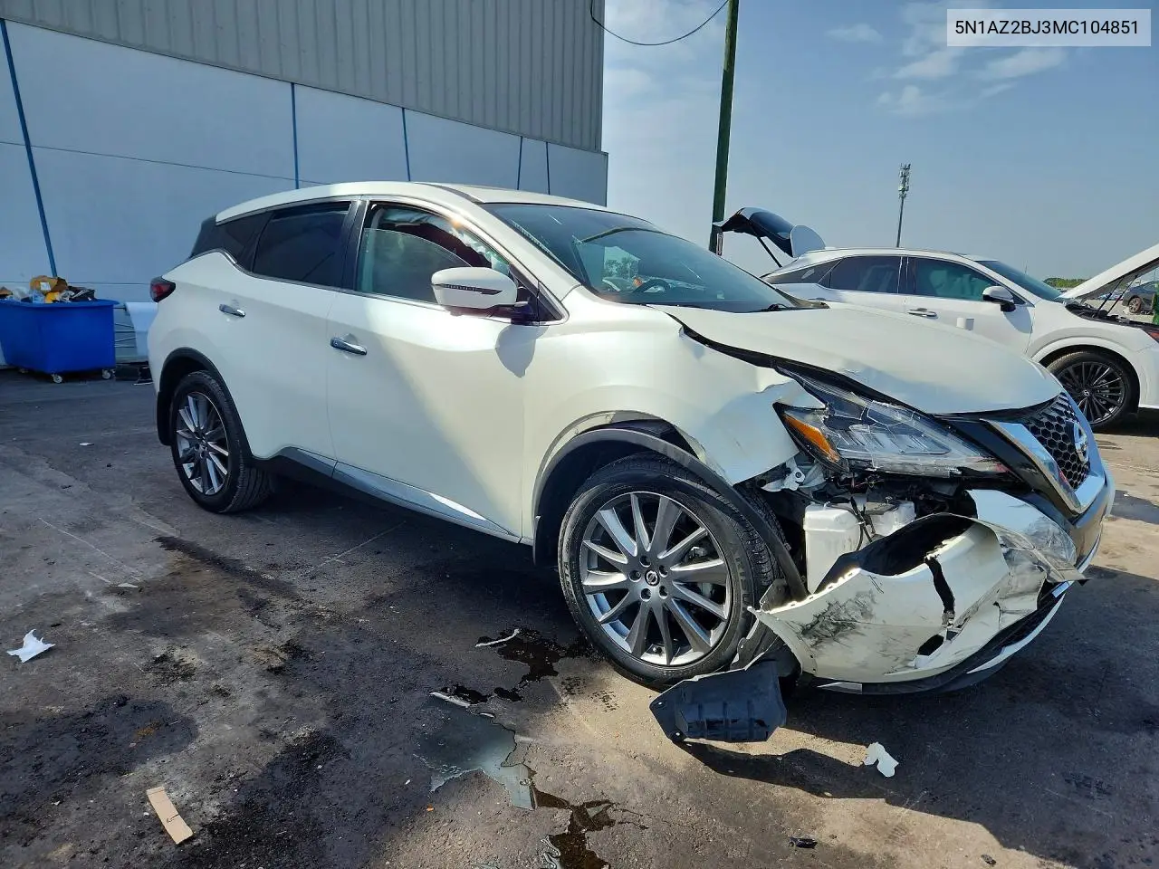 2021 Nissan Murano Sv VIN: 5N1AZ2BJ3MC104851 Lot: 60642536