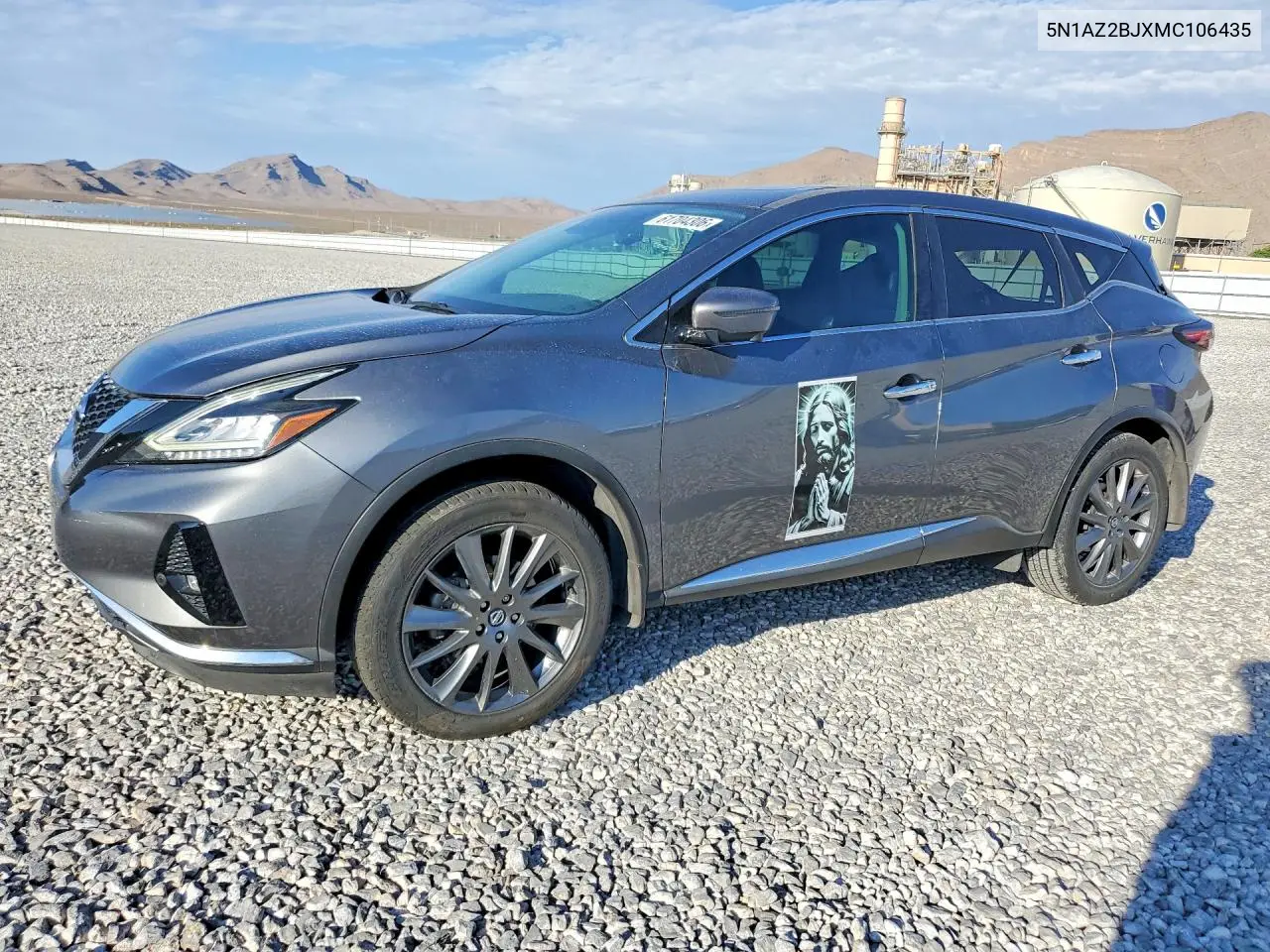 2021 Nissan Murano Sv VIN: 5N1AZ2BJXMC106435 Lot: 61704306