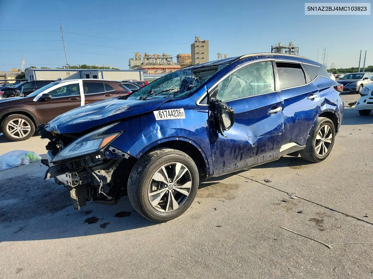 2021 Nissan Murano Sv VIN: 5N1AZ2BJ4MC103823 Lot: 61744236