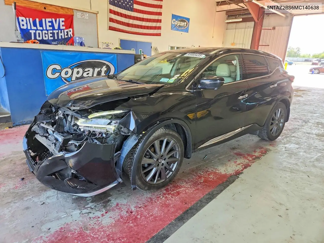 2021 Nissan Murano Sv VIN: 5N1AZ2BS6MC140638 Lot: 85969435