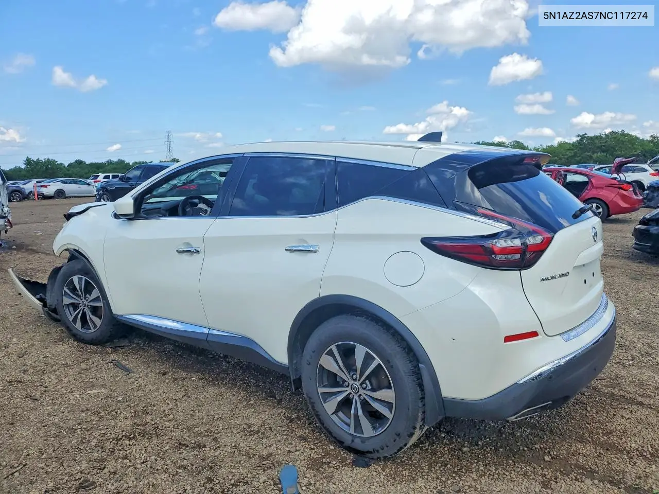 2022 Nissan Murano S VIN: 5N1AZ2AS7NC117274 Lot: 56582626