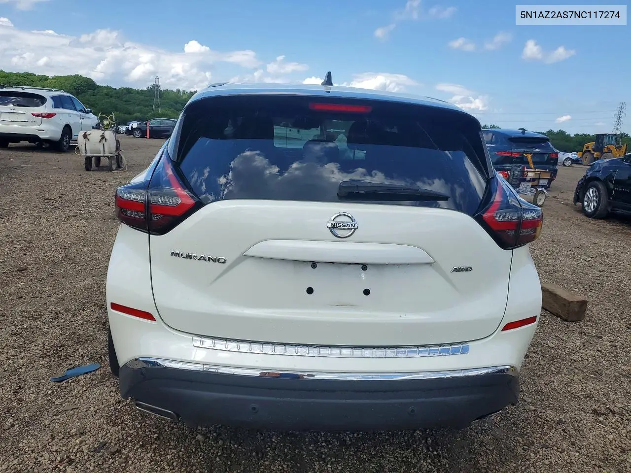 2022 Nissan Murano S VIN: 5N1AZ2AS7NC117274 Lot: 56582626