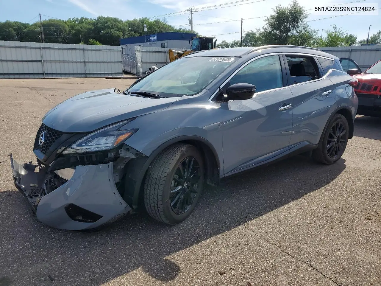 2022 Nissan Murano Sv VIN: 5N1AZ2BS9NC124824 Lot: 60184666