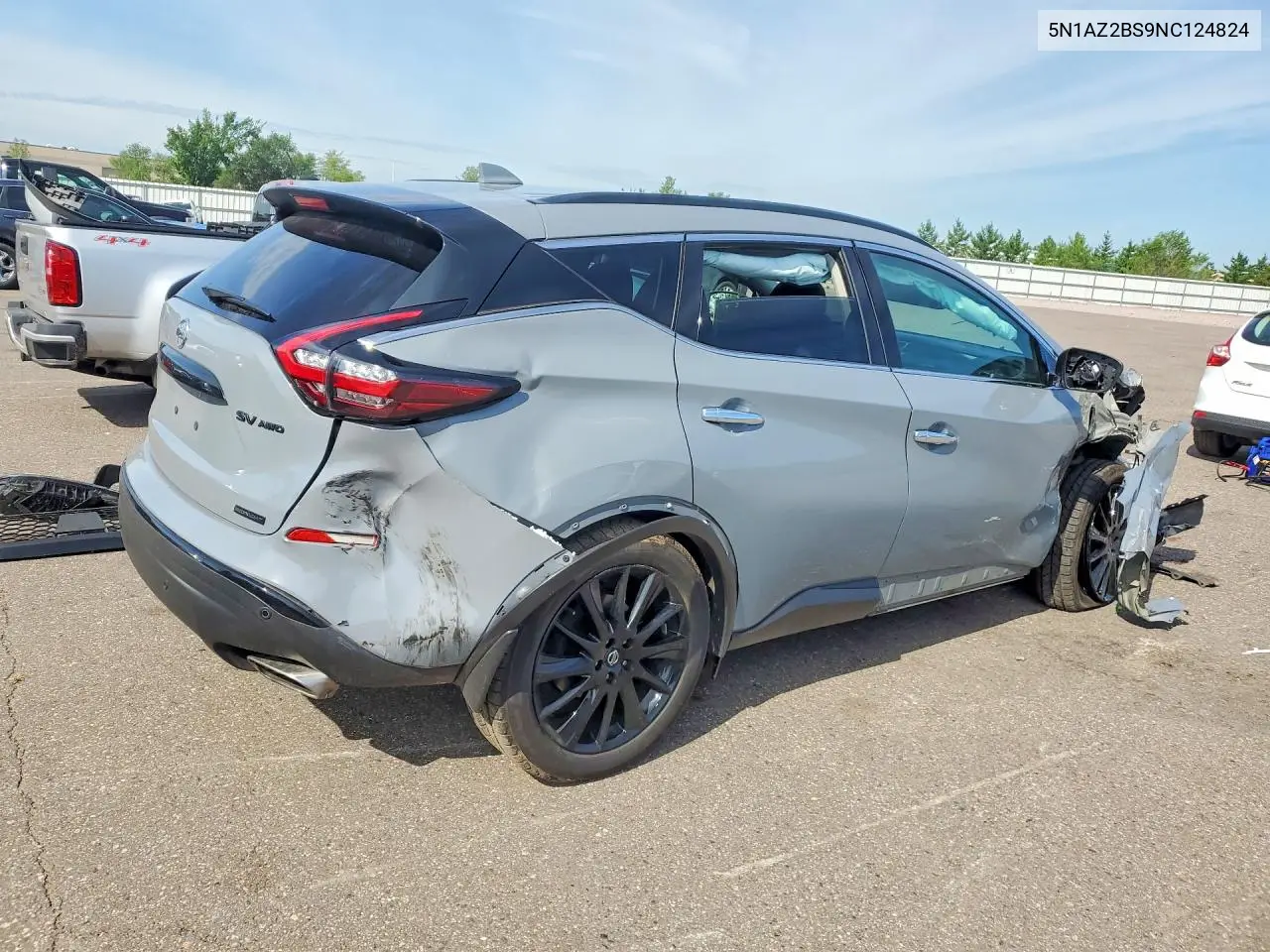 2022 Nissan Murano Sv VIN: 5N1AZ2BS9NC124824 Lot: 60184666