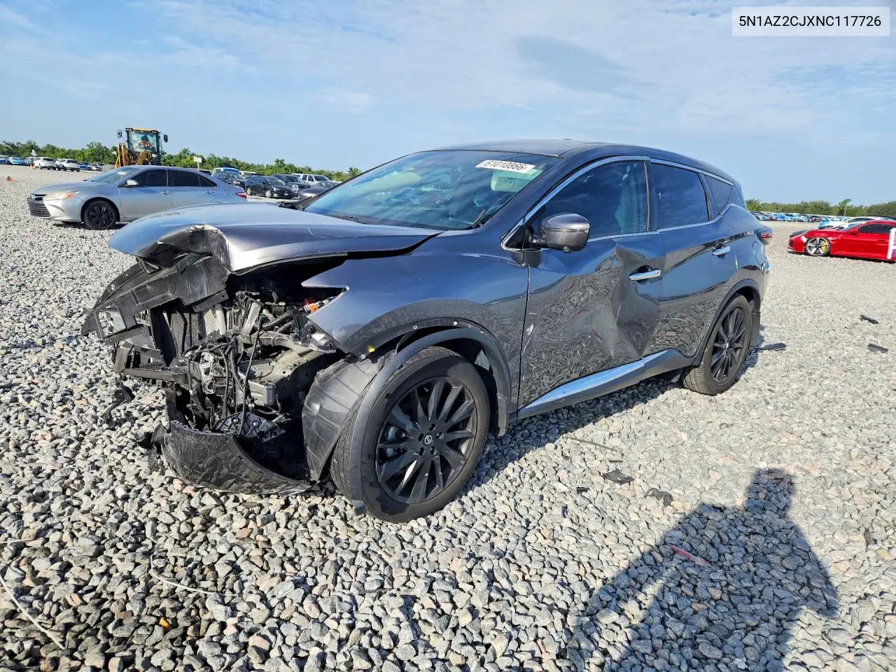 2022 Nissan Murano Sl VIN: 5N1AZ2CJXNC117726 Lot: 61010866