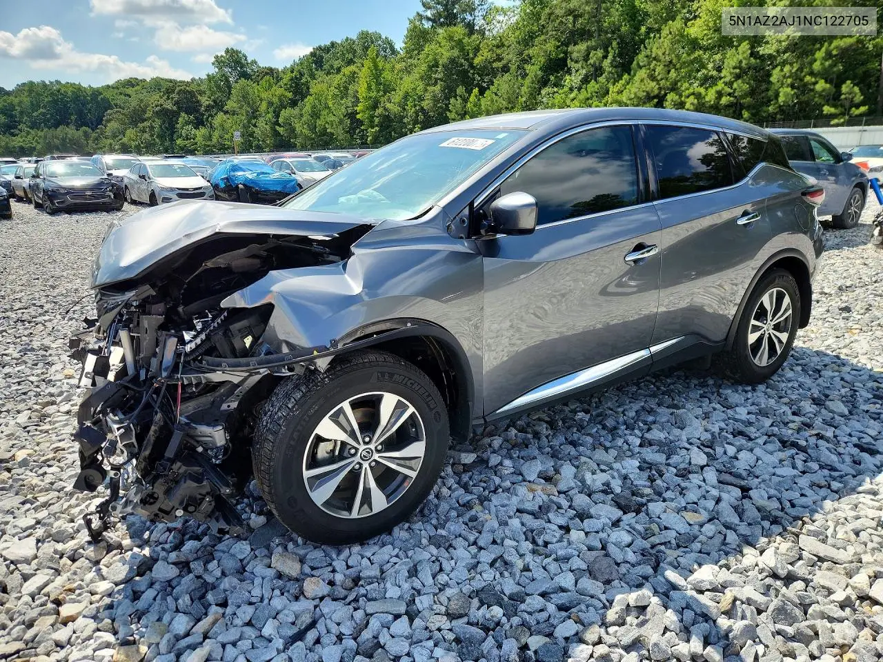 2022 Nissan Murano S VIN: 5N1AZ2AJ1NC122705 Lot: 61220076
