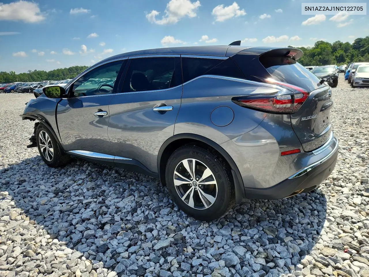 2022 Nissan Murano S VIN: 5N1AZ2AJ1NC122705 Lot: 61220076