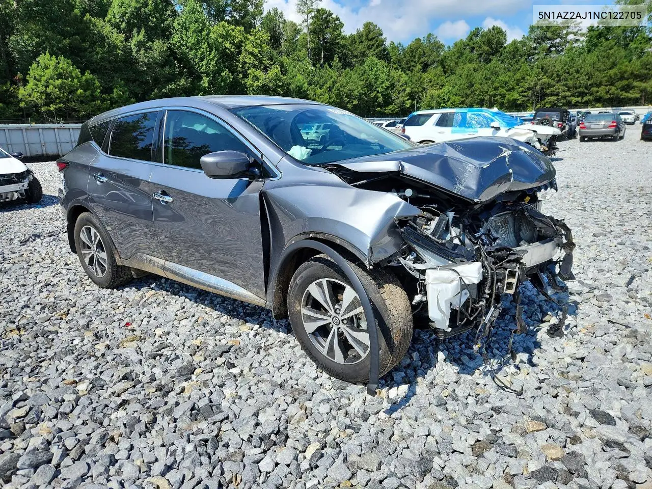 2022 Nissan Murano S VIN: 5N1AZ2AJ1NC122705 Lot: 61220076