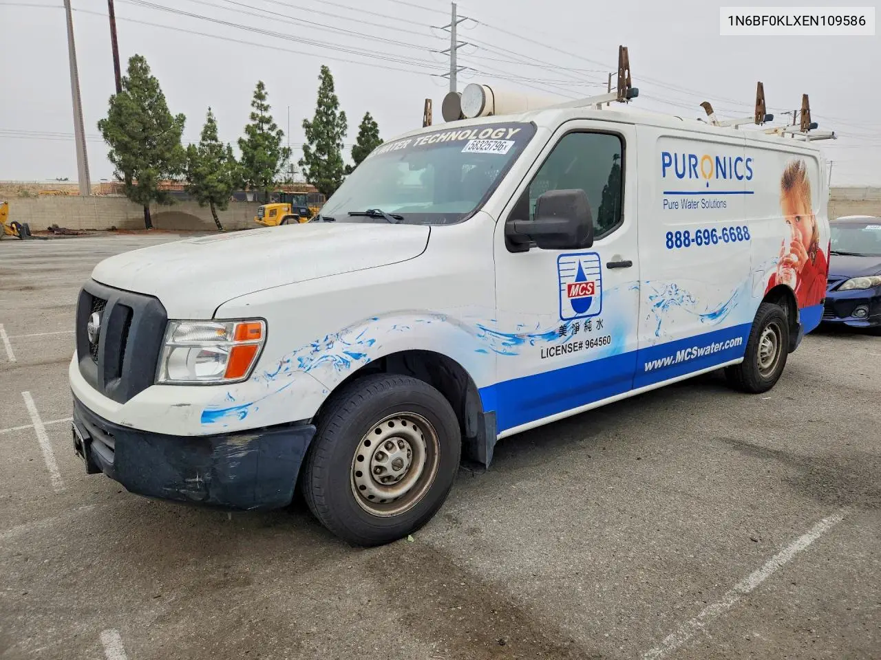 2014 Nissan Nv 1500 S VIN: 1N6BF0KLXEN109586 Lot: 58325796